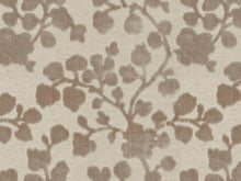 Load image into Gallery viewer, Teal Blue Beige Steel Blue Purple Floral Botanical Cut Velvet Upholstery Fabric