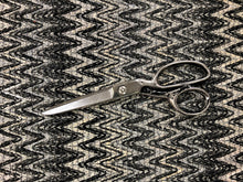 Load image into Gallery viewer, Designer Woven Chevron Geometric Black Gray Charcoal Beige Upholstery Fabric