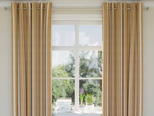 Load image into Gallery viewer, Heavy Duty Stripe Beige Gold Brown Upholstery Drapery Fabric