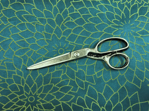 3/4 Yds Designer Acrylic Backed Teal Green Lime Floral Upholstery Drapery Fabric