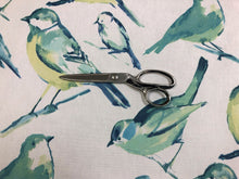 Load image into Gallery viewer, Richloom Birdwatcher Turquoise Bird Print Blue Mint Green Ivory Upholstery Drapery Fabric