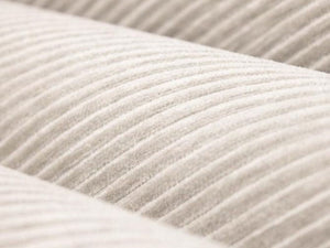 Crypton Water & Stain Resistant MCM Mid Century Modern Tweed Stripe Velveteen Ivory Off White Upholstery Fabric RMC-WCII
