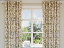 Load image into Gallery viewer, Heavy Duty Floral Beige Ivory Gold Brown Upholstery Drapery Fabric