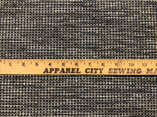 Load image into Gallery viewer, Designer Water &amp; Stain Resistant Woven Navy Blue Brown Beige Cream Tweed MCM Mid Century Modern Upholstery Fabric