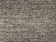 Load image into Gallery viewer, Crypton Stain Water Resistant Mid Century Modern Basketweave Herringbone Tweed Charcoal Gray Silver Upholstery Fabric RMCR XII