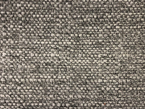 Crypton Stain Water Resistant Mid Century Modern Basketweave Herringbone Tweed Charcoal Gray Silver Upholstery Fabric RMCR XII