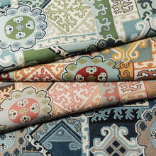 Load image into Gallery viewer, Lee Jofa Batangas Print Fabric / Blue/Slate