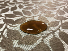 Load image into Gallery viewer, Designer Botanical Leaf Pattern Water Resistant Taupe Beige Upholstery Fabric