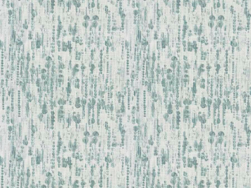 Cotton Green Teal Off White Abstract Upholstery Drapery Fabric