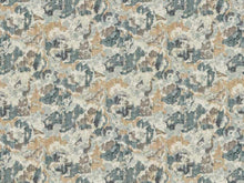 Load image into Gallery viewer, Teal Grey Beige Taupe Abstract Cotton Upholstery Drapery Fabric