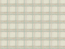 Load image into Gallery viewer, Cream Seafoam Aqua Blue Grey Plaid Drapery Fabric