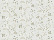 Load image into Gallery viewer, Cream Seafoam Green Beige Embroidered Floral Drapery Fabric