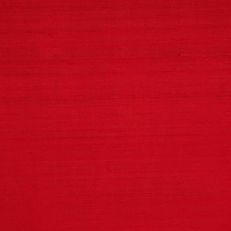 Pure Handwoven Silk Dupioni Drapery Fabric Red / Scarlet