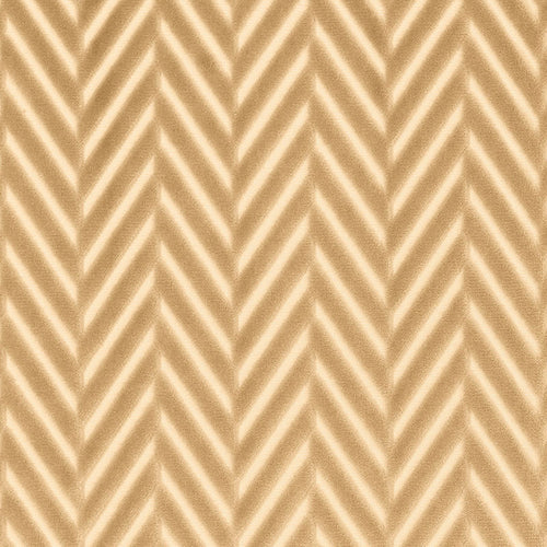 SCHUMACHER REGENT VELVET HERRINGBONE FABRIC 62170 / CHAMPAGNE