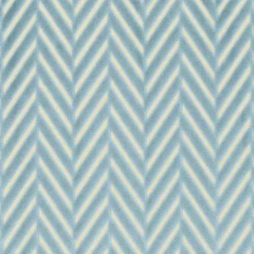 SCHUMACHER REGENT VELVET HERRINGBONE FABRIC 62171 / AQUA