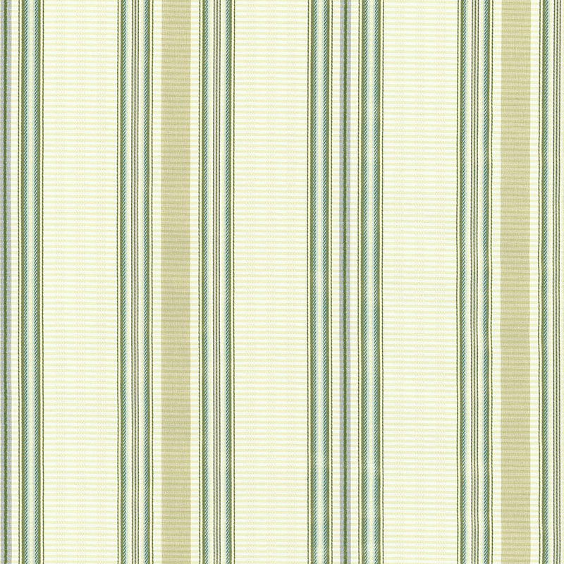 SCHUMACHER BIELLA SILK STRIPE FABRIC 62180 / AQUA