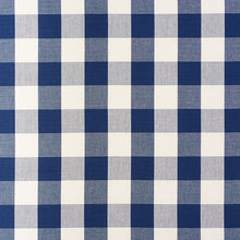 Load image into Gallery viewer, SCHUMACHER CAMDEN COTTON CHECK FABRIC 63043 / NAVY