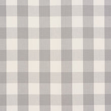 Load image into Gallery viewer, SCHUMACHER CAMDEN COTTON CHECK FABRIC 63047 / GREY