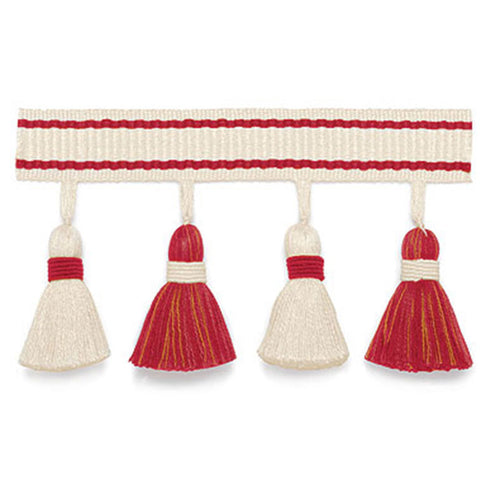 Schumacher Merida Tassel Fringe Trim 63082 / Coral
