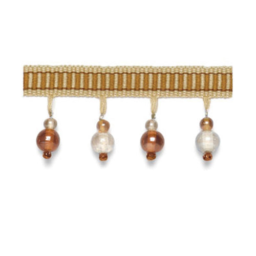 Schumacher Kensley Beaded Fringe Trim 63270 / Caramel