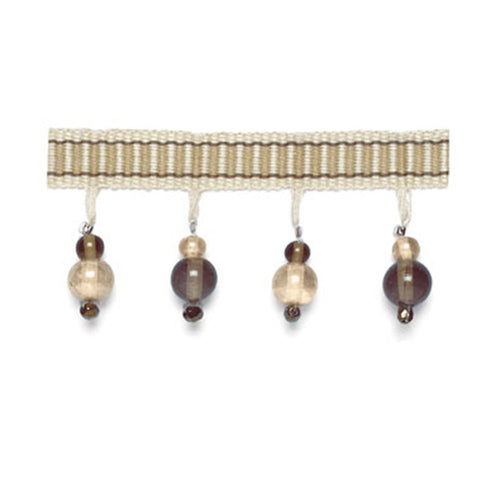 Schumacher Kensley Beaded Fringe Trim 63272 / Moonstone