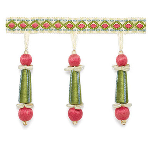 Schumacher Addington Molded Tassel Fringe Trim 63281 / Bloom