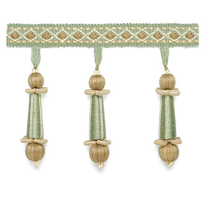 Schumacher Addington Molded Tassel Fringe Trim 63282 / Mineral