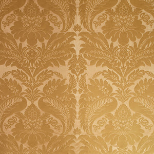 SCHUMACHER BENNET SILK DAMASK FABRIC 63732 / ROSE QUARTZ