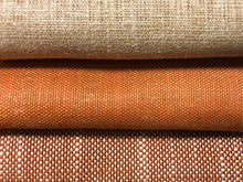 Load image into Gallery viewer, Faux Linen Rose Orange Coral Rusty Orange Upholstery Drapery Fabric