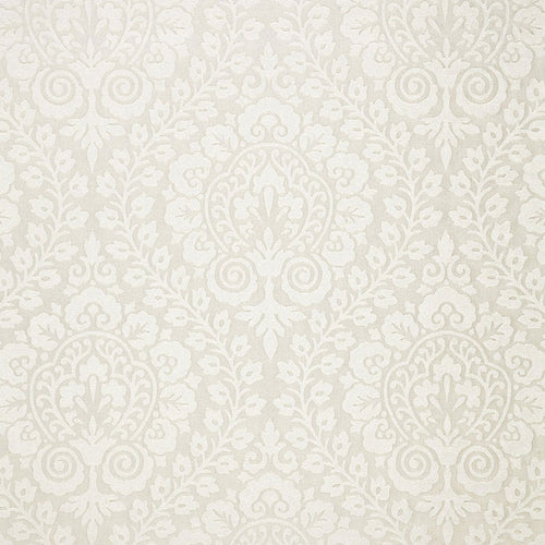 SCHUMACHER AMALFI DAMASK FABRIC 64690 / NATURAL