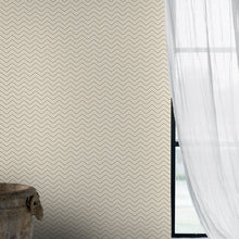 Load image into Gallery viewer, Schumacher Chevron Dots Wallpaper 6483 / Natural