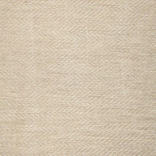 SCHUMACHER LOMPRET LINEN HERRINGBONE FABRIC 65300 / GREIGE