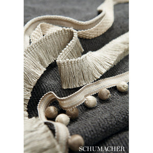 Schumacher Anton Linen Ruche Trim 65450 / Flax