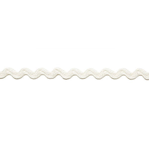 Schumacher Chantal Linen Rickrack Trim 65460 / Blanc