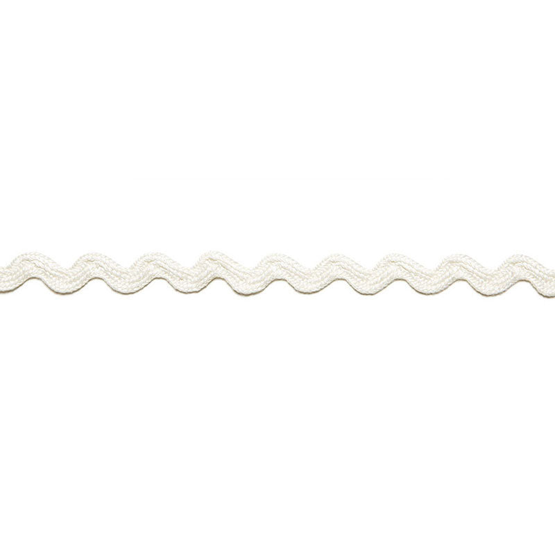 Schumacher Chantal Linen Rickrack Trim 65460 / Blanc