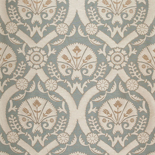 SCHUMACHER TAZA DAMASK FABRIC 65770 / DUSK