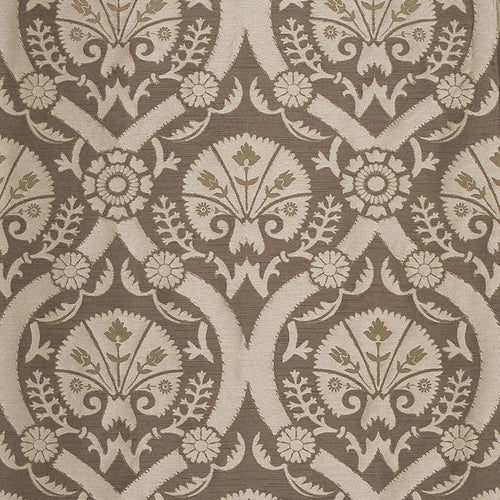 SCHUMACHER TAZA DAMASK FABRIC 65772 / CHANTERELLE