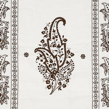 Load image into Gallery viewer, SCHUMACHER JAIPUR LINEN EMBROIDERY FABRIC 65801 / BROWN