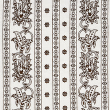 Load image into Gallery viewer, SCHUMACHER JAIPUR LINEN EMBROIDERY FABRIC 65801 / BROWN