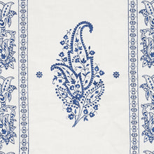 Load image into Gallery viewer, SCHUMACHER JAIPUR LINEN EMBROIDERY FABRIC 65802 / BLUE