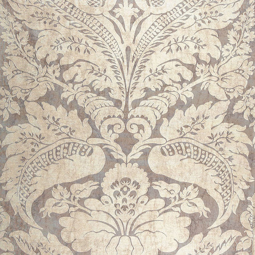 SCHUMACHER CORDWAIN DAMASK FABRIC 65871 / AMETHYST