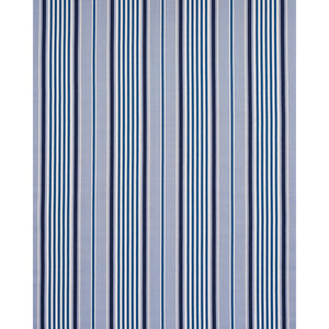 SCHUMACHER MINZER COTTON STRIPE FABRIC 66014 / BLUE