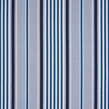 Load image into Gallery viewer, SCHUMACHER MINZER COTTON STRIPE FABRIC 66014 / BLUE