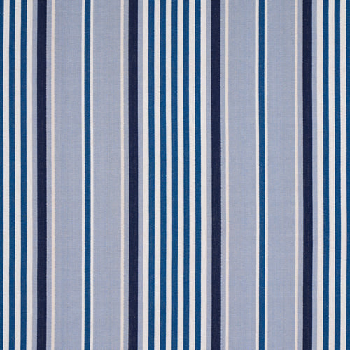 SCHUMACHER MINZER COTTON STRIPE FABRIC 66014 / BLUE