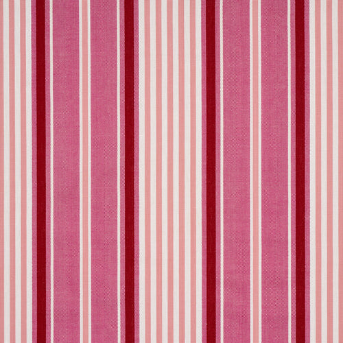 SCHUMACHER MINZER COTTON STRIPE FABRIC 66016 / PINK