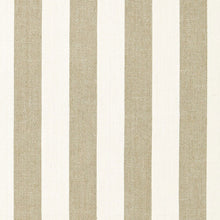 Load image into Gallery viewer, SCHUMACHER AUGUSTIN LINEN STRIPE FABRIC 66071 / LINEN / IVORY