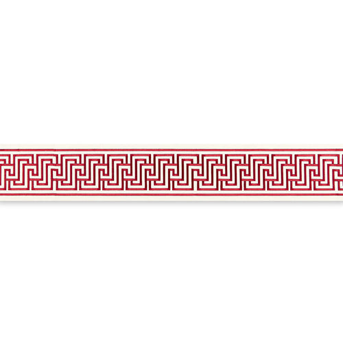 Schumacher Labyrinth Tape Trim 66141 / Ruby