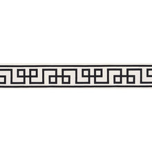Load image into Gallery viewer, Schumacher Octavius Tape Trim 66166 / Black On Ivory