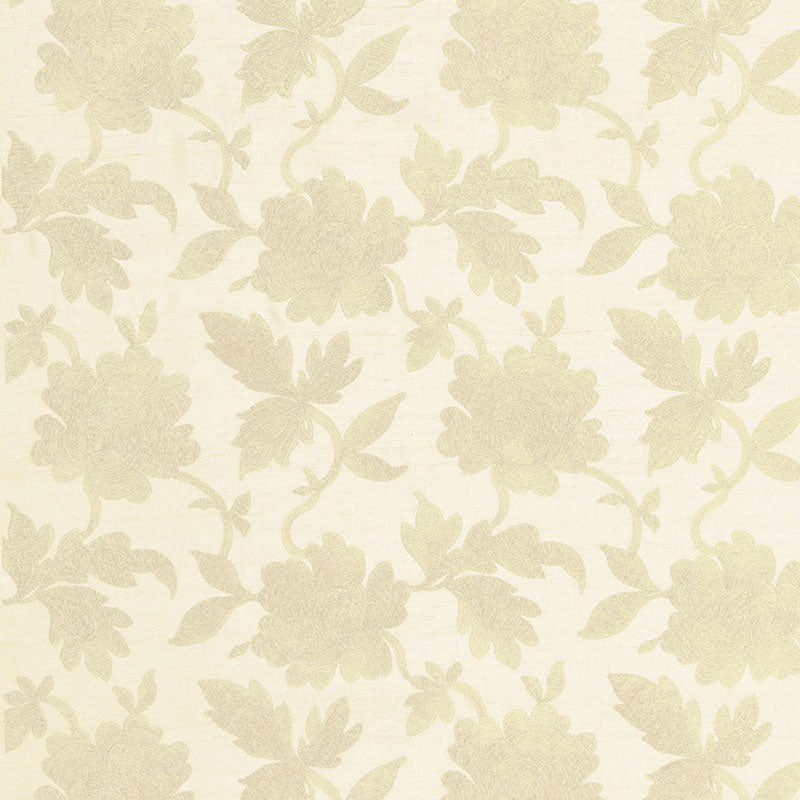 Schumacher Moon Garden Embroidery Fabric 66851 / Champagne