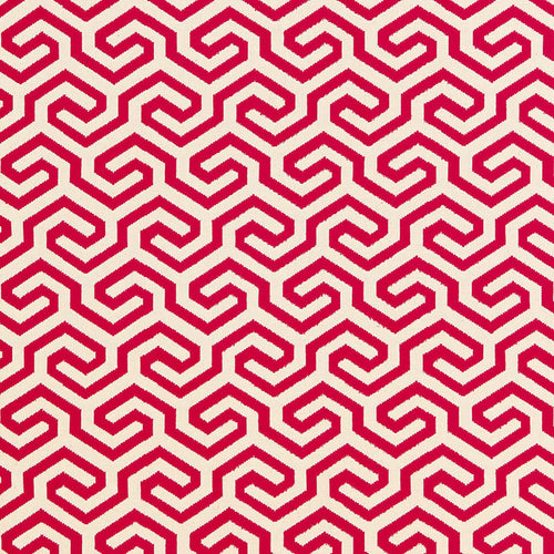 SCHUMACHER MING FRET FABRIC 66880 / CERISE